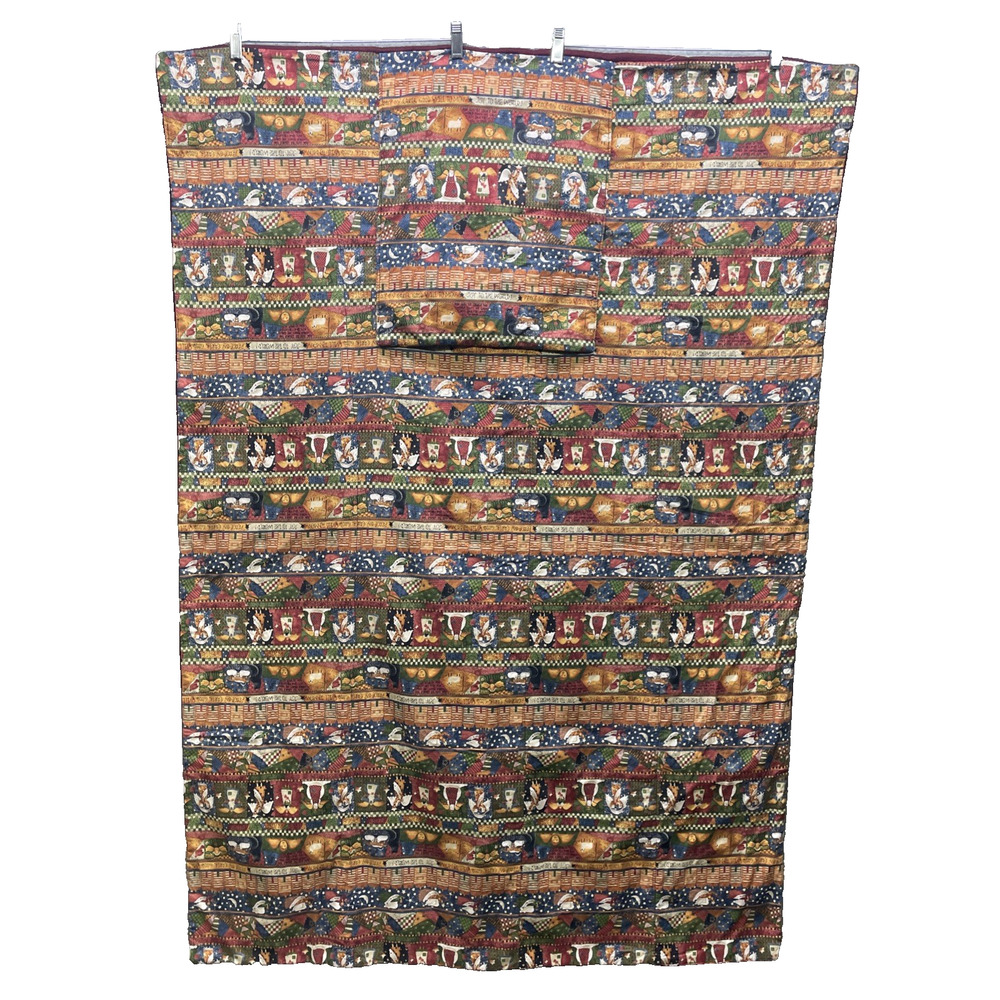 Carol Endres Vtg Homespun Christmas Nativity Fleece Throw Blanket Wall Hanging